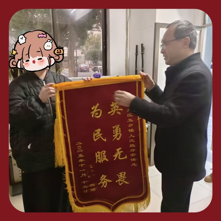 五乡镇政府：暖心守护显担当，锦旗如火映初心